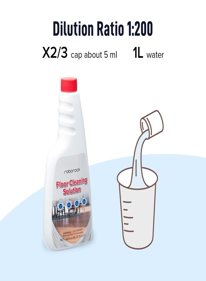 roborock Official Floor Cleaning Solution, Floor Cleaner for Hardwood Tile Hardfloor, Compatible Robot Vacuums with Mopping and Wet Dry Vacuum, 16.2 FL OZ, Dilution Ratio 1:200 - Image 5